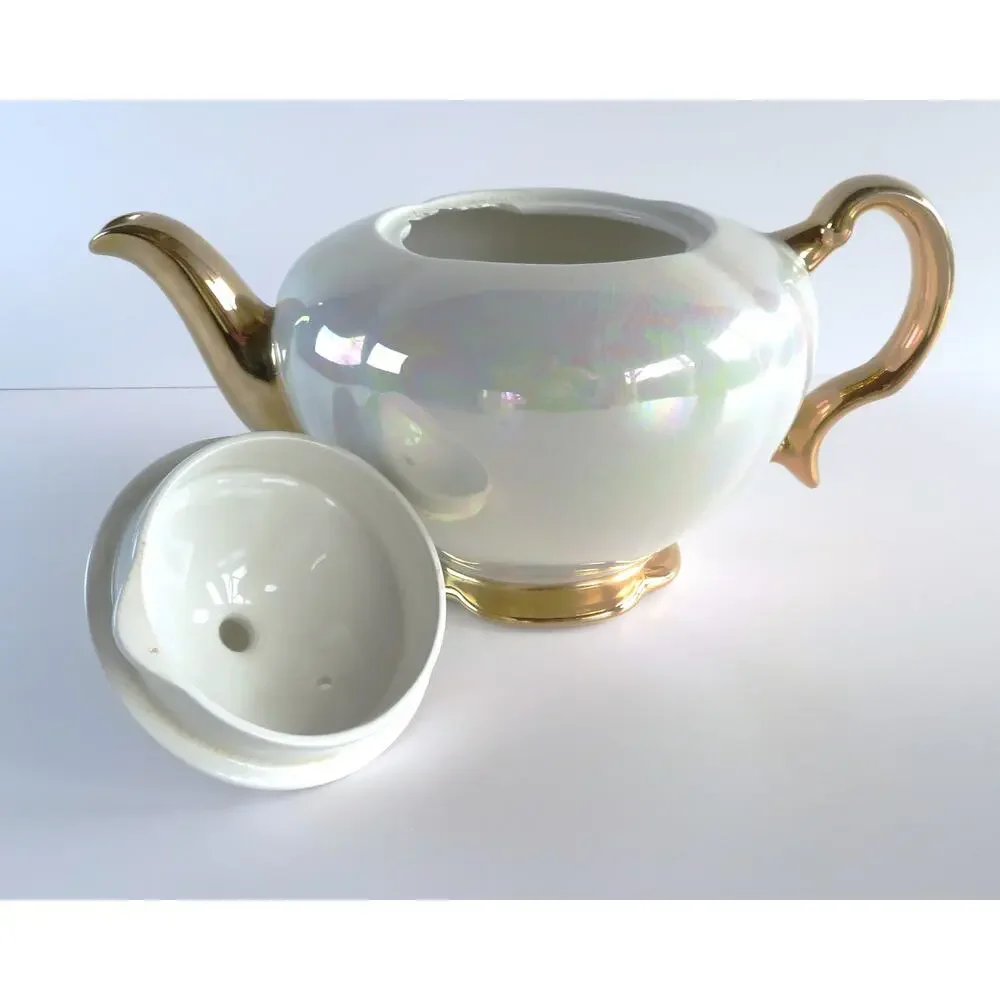 Vintage Ellgreave Heatmaster Teapot, Ditmar Urbach Cups Lusterware Tea Set